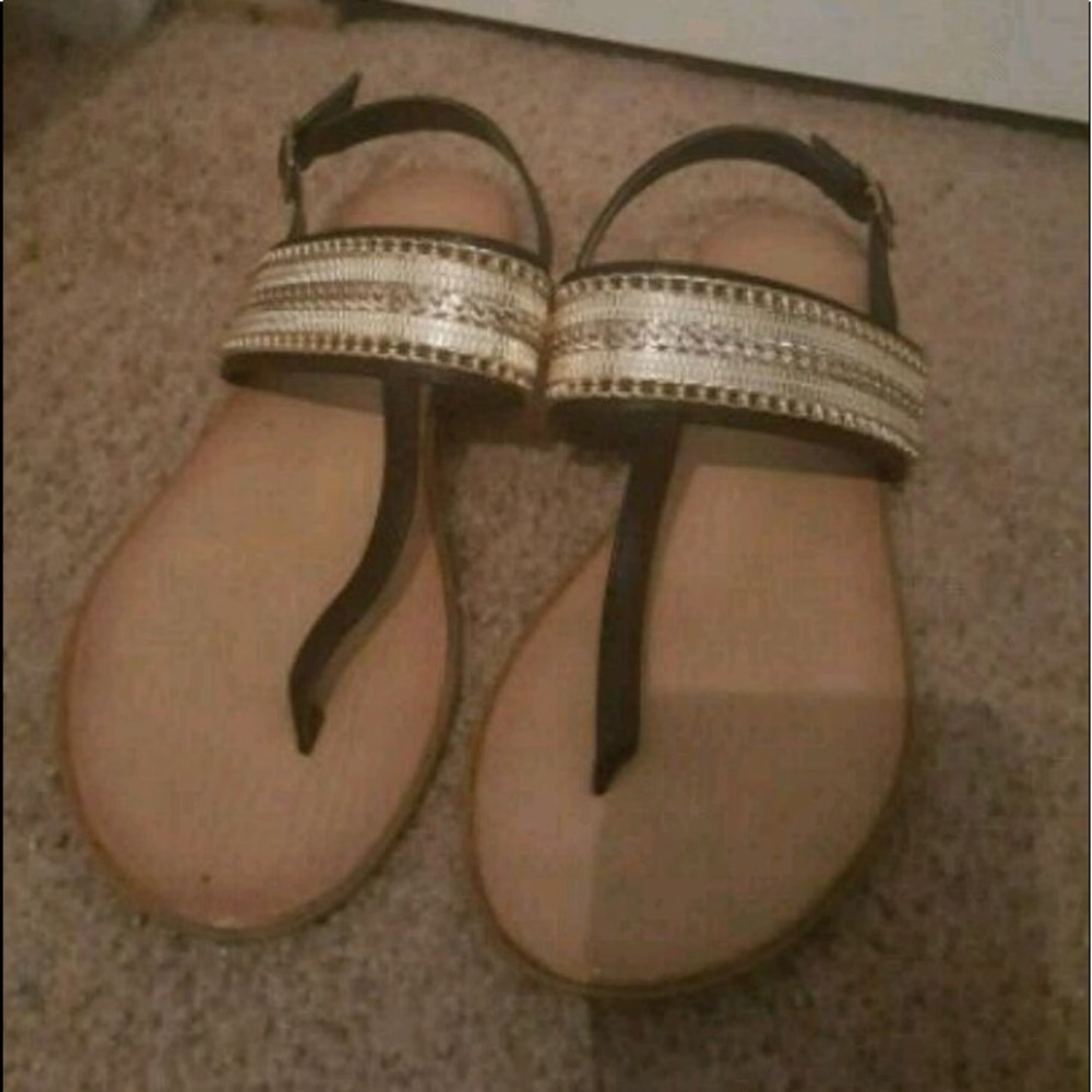 Black/Gold sandals